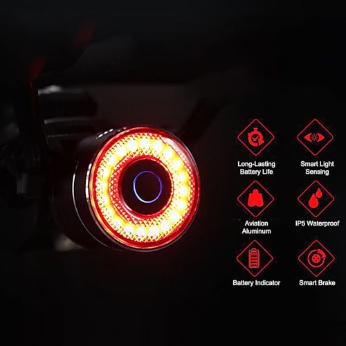 Feu de frein de vélo à capteur intelligent LED pour ne plus risquer d'accident de nuit