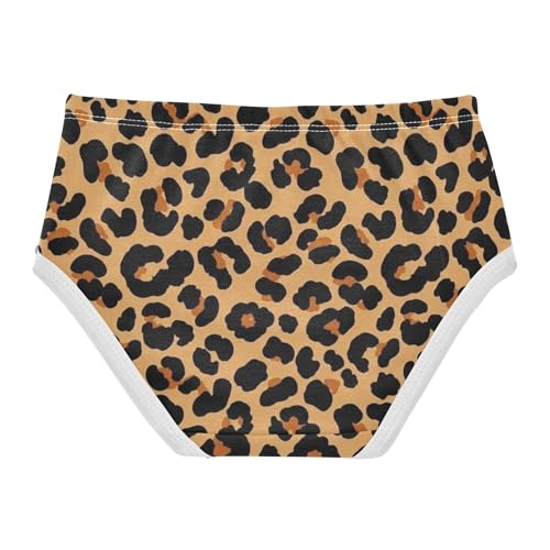 Artistic Toddler Underwear Floral 2t Cotton Panties for Girl Classic Leopard Black Spots Tan Kids Briefs Undies2