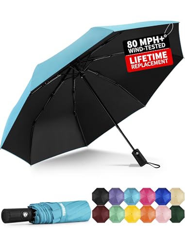 Yoobure Windproof Travel Umbrella with UV Protection