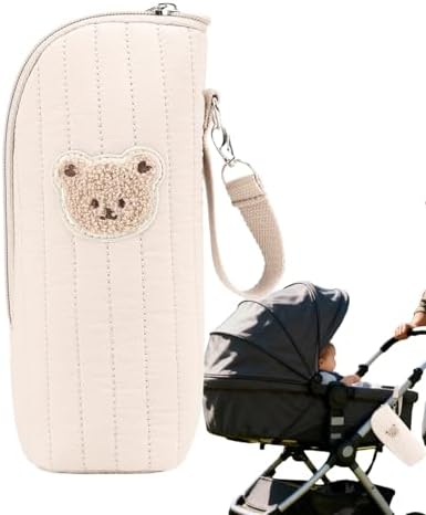 Sac à Biberon Isolé Avec Motif Ours - 8x7x22 Cm - Pour Lait Maternel Ou Préparations - Léger Et étanche