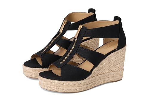 MICHAEL Michael Kors Womens Etta Wedge Black 6 M