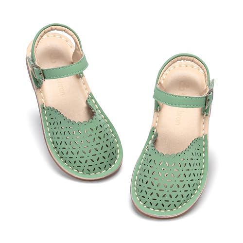 Image of THEE BRON Toddler Girls Espadrilles Sandals Hollow Out Rustic Dress Shoes