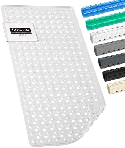 HITSLAM Badewannenmatte Rutschfest, 89x40cm Lange Antirutschmatte Badewanne, Duschmatte Rutschfest BPA Frei, Schimmelresistent & Maschinenwaschbar, Schnelltrocknend und Leicht zu R