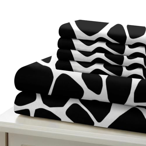 Housse de couette 3D imprimé rayures super king taille 260x220 microfibre - 6