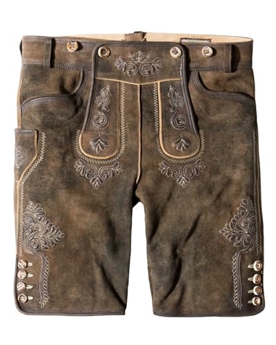 Stockerpoint Herren Beppo4 Trachtenlederhose, Bison gespeckt, 52 Stockerpoint Herren Beppo4 Trachtenlederhose, Bison gespeckt, 52