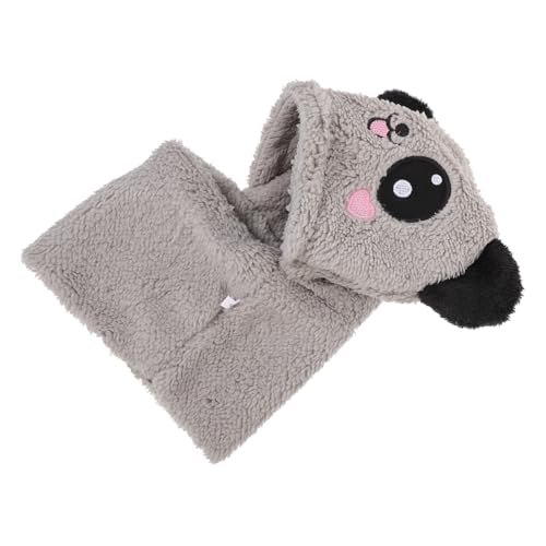 SUPVOX Cartoon Animal Ear Boys and Girls Scarf and Hat Winter Neck Warmer Set Windproof and Stylish for Toddlers Grey