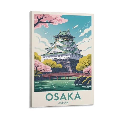 Impression paysage urbain Osaka Japon de qualité supérieure pour grand espace intérieur