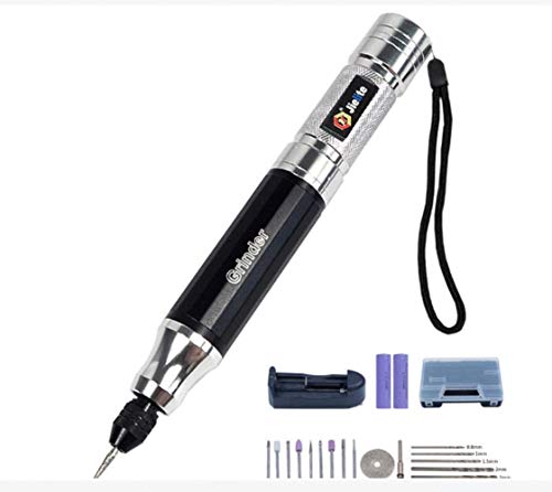 Engraving Pen, Portable Mini Rechargeable Electric Grinding Pen DIY Precision Pen Rotary Tool Grinding for Carving Cutting Polishing Lettering Drilling Metal Wood Jewelry Glass