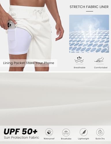 MoFiz Men's Swim Trunks 9" Quick Dry Mens Broad Beach Shorts Stretch Mens Swim Shorts4