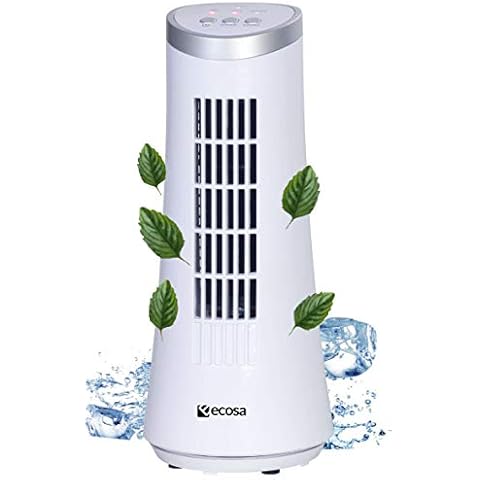 ecosa Tischventilator sehr leise | Ventilator klein | Turmventilator | 30cm Höhe | sehr leise geeignet für Büro Schlafzimmer Cover