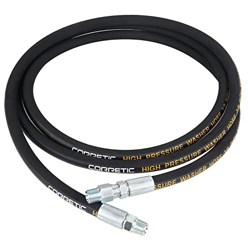 Image of Pressure Washer Whip Hose - 10 FT x 3 /8 Inch, Hose Reel Connector for 4000 PSI Power Washer
