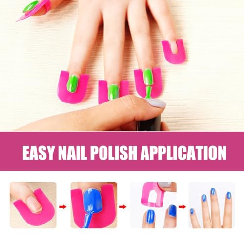 QEQSHQO 26pcs Nagellack Schablone wiederverwendbar Nagelkanten Hautbarriere Set Nail Art Lackschutz Spitzenschutz Nail Art Basiswerkzeuge Zubehör