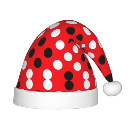 RRhgipp Paquete de gorro de Papá Noel de lunares rojos y blancos para Navidad, accesorios de Navidad
