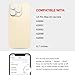 UooFide Back Rear Screen Glass Cover Replacement Compatible with iPhone 14 Pro Max 6.7-Inches All Carriers (Gold)