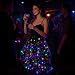 Beipegin Tüllrock Damen Lichterkette mit LED Unregelmäßig Tüll Röcke Lagenrock Ballett Tutu Faltenkleid Midirock Karneval Halloween Kostüm Fasching Party-Batterie Nicht Inbegriffen