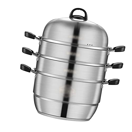 Cuiseur vapeur inox 304 pour préparer des repas sains en famille sur plaque induction