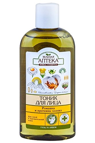 Chamomile & Proteins cotton Tonic for Dry and Sensitive Skin 200ml Green Pharmacy 9687
