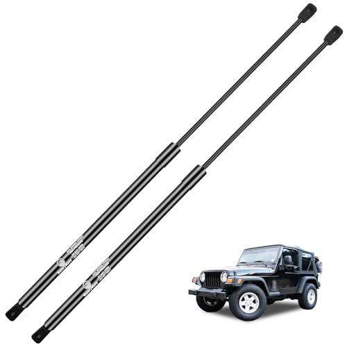 Image of WateryWave 2X Rear Tailgate Struts for Wrangler TJ SUV 1997-2006 Car Boot Gas Springs Black Gas Struts Boot Struts Shock Lift Support Replace #55076310, 55076310AD, 55076310AC, 55076310AB