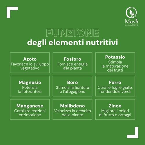 Concime fogliare 8 5 40 Mavè potassio 2 kg - stimola la maturazione ed aumenta la pezzatura dei frutti - fertilizzante NPK per piante