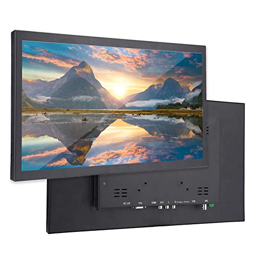 17.3 Zoll Monitor-1920 x 1080 Full HD Touchscreen, 16: 9-Breitbild-TFT Kapazitiver TFT Touchscreen VGA/HDMl/AV/BNC Wanddisplay für PC, TV, CCTV,
