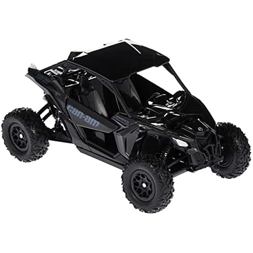 New-Ray 58193B New-Ray-58193B-1:18 Scale Toy CAN-AM Maverick X3 X Turbo Black, Adults Unisex