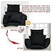 Qaworci Egg Chair Cushion, Swing Egg Chair Cushion, Cushions for Hanging Egg Chair, Removable and Washable Hanging Chair Cushion,with Zipper (Black)