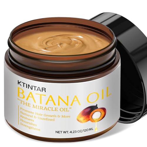 Image of 100% Natural Raw Batana Oil for Hair Growth, Unrefined & Organic Dr Sebi Hair Growth Oil From Honduras, Prevents Hair Loss, Eliminates Split Ends, Enhances Thickness 4.23 Fl Oz (Pack of 2)
