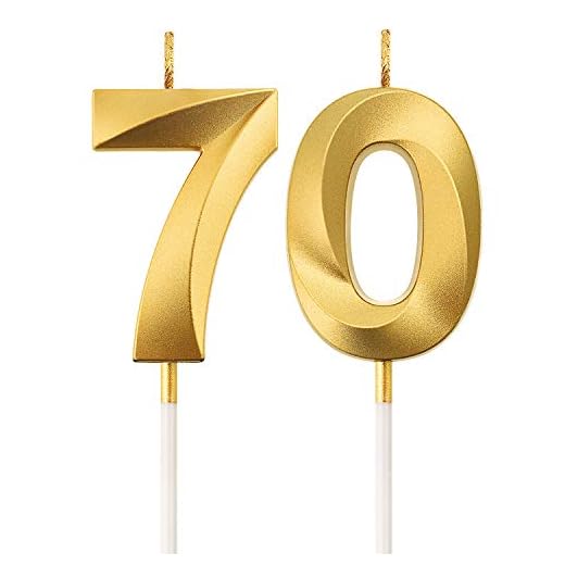 Velas de Cumpleaños 70 Velas de Numeros de Pastel Topper Decoración de Pastel de Feliz Cumpleaños para Fiesta de Cumpleaños Boda Aniversario Celebración
