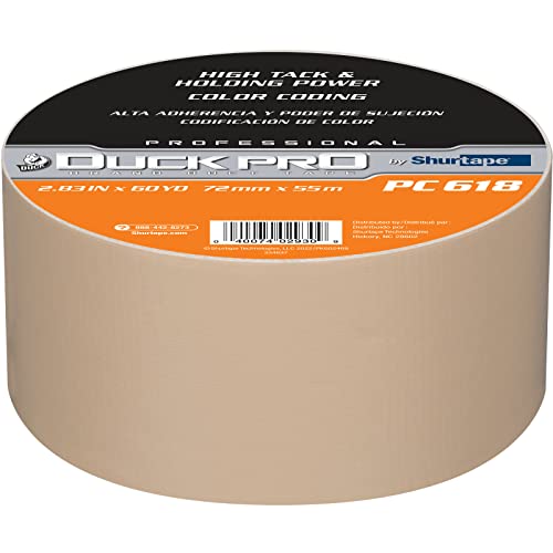 Shurtape Colored Cloth Duct Tape, Duck Pro Professional Grade, for Industrial Color-Coding, HVAC and...