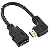 変換名人 ハイスピードHDMI ver1.4対応 延長ケーブル [ 左向きL型・オス - A・メス ] [ 20cm ] HDMI-CA20LL