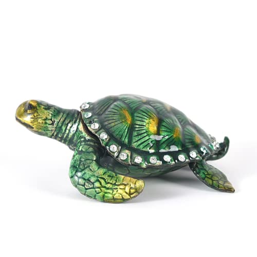 Type de tortue Enamel métal métal métal invasif Type d'animal Bijoux Stockage Accueil Ornements Cover