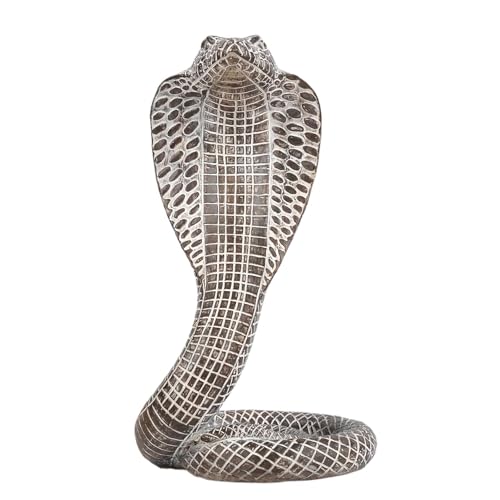 MagiDeal Statue de serpent Sculpture de serpent Décoration d'intérieur Figurine animale unique pour salon intérieur extérieur, Brun