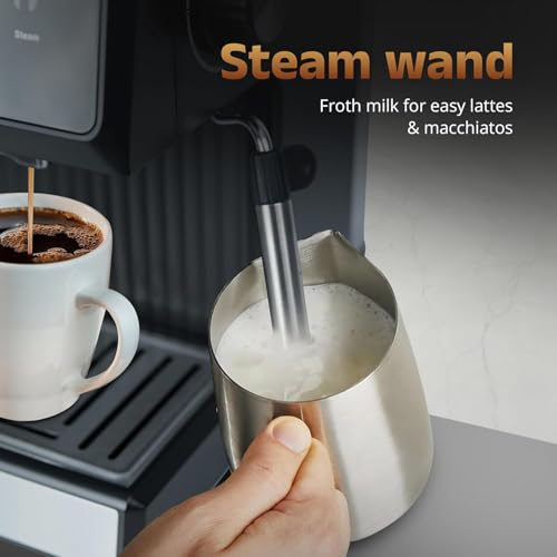 Image of Coffee Maker Machine for Home, 20 BAR Espresso Coffee Machine, Touch Controls, Milk Frothing & Temperature Control, 850W, 2-Year Warranty, For Cappuccino, Latte & Americano (BARISTAMAX200)