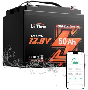 LiTime Bateria Litio 12V 50Ah Batería LiFePO4 para Motor de Arrastre