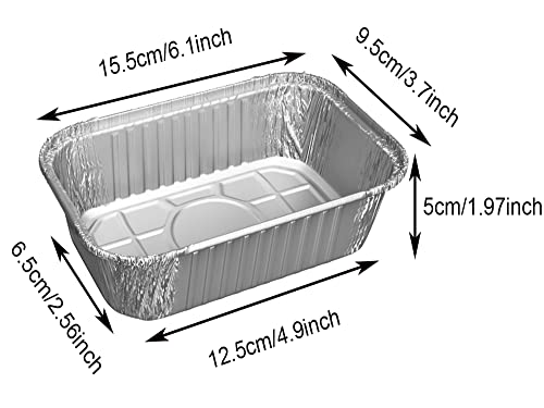 Wanbao 100 Pack Foil Bread Pan Disposable Aluminum Loaf Pans 1Lb For Baking, Food Storage & Takeout, 6" X 3.5" X 2" #TOP1