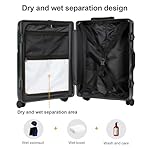 Zipperless Luggage, Polycarbonate Aluminum Hard Shell, Expandable Carry-On Suitcase with Spinner Wheels, Hard Shell Suitcase, 20 Inch Cabin - Image 5