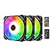 Yanluo Wentylator komputerowy 12cm cichy procesor Chłodzony wodą shenguang synchroniczne dla Pwm. Kontrola temperatury 5V Argb. Wentylator podwozia (3 szt.) rejoicing