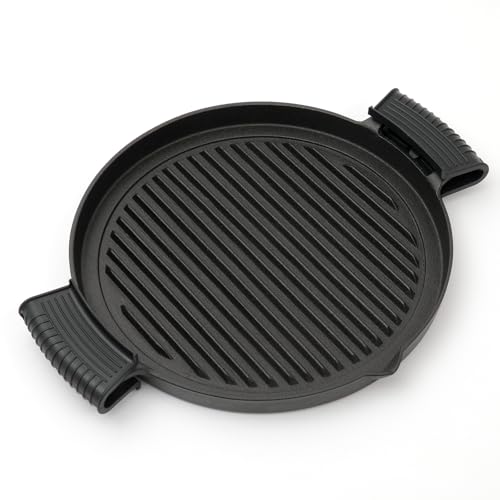 南部鉄器 グリルパン 25cm 焼肉鉄板 鋳物 日本製 ブラック 黒 ガス火 IH対応 ステーキパン ハンバーグ 焼き目 グリル専用 両手フライパン