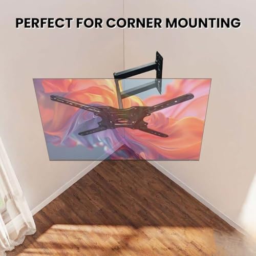 Image of SM4 Movable /Swivel TV Wall Mount for 32 to 55 Inch LED /LCD /Smart TVs | Tilt +8 to -5 & 180 Swivel |Heavy Duty Wall Bracket | Max Load 30 Kg | VESA 200x200 & 400x400 (Black)