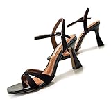 MARIAMARE Sandalias de tacón Mujer Sandalias de tacón 68405 Mujer | Sandalias de tacón Vestir | Cierre con Hebilla | 54653 | Negro