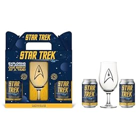 Star Trek Captains Log IPA Gift Set. 2 x 330ml cans of Star Trek Beer, 4.2% ABV, and Branded Chalice Glass. Gift for Star Trek Fans on Birthdays, Christmas or Father's Day – Blue Tree