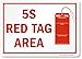 SmartSign "5S Red Tag Area" Sign | 10" x 14" Plastic