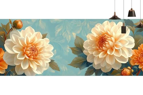 Diamond Painting Fleur 50x100cm : Kit Broderie Diamant Complet M436