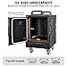 VEVOR Insulated Food Pan Carrier, 81 Qt Hot Box for Catering, Food Box Carrier with Double Buckles, Front Loading Food Warmer with Handles, Stackable End Loader with Wheels for Restaurant, Canteen