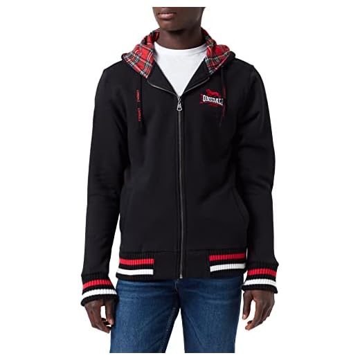 Lonsdale Herren Sweatshirt Sweatshirt Hooded Zip Lancaster schwarz (schwarz) X-Large