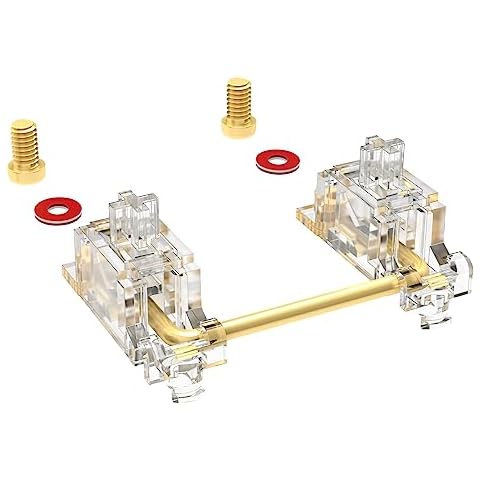 DUROCK Stabilizer V3, Screw in Stabilizers with 2u 6.25u 7u Wires, PCB Mount Keyboard Stabilizers for Mechanical Keyboards (V3 Clear 80% Kit) Cover