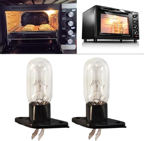 2 Pcs Microwave Oven All-in-one Led Bulbs with 2-Pin Base 230V 20W High Temp Appliance Lighting Bulb Parts and Accessories for Old Microwave Oven Bulb Replacement Led Light Appliance Appliance Bulb - Thumbnail 2