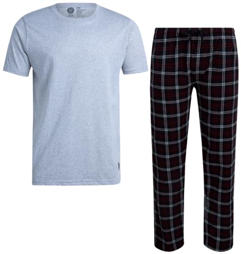 Vince Camuto Men's Pajama Set - 2 Piece Short Sleeve T-Shirt and Fleece Lounge Pants Pajamas for Men (S-XL)