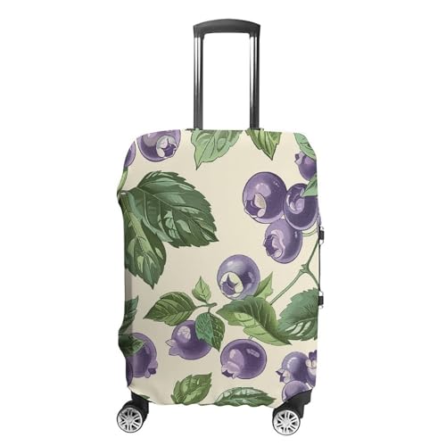 Travel Luggage Cover Suitcase Protector Hand Drawn Blueberries Elastic Washable Suitcase Cover Anti-scratch Spandex Baggage Covers Fits 18-32 Inch Luggage