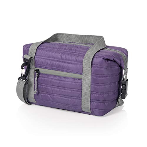 ONIVA - a Picnic Time Brand Midday - Bolsa de almuerzo (acolchada, lavable, aislada, 16 x 10 x 6 cm), color morado Cover